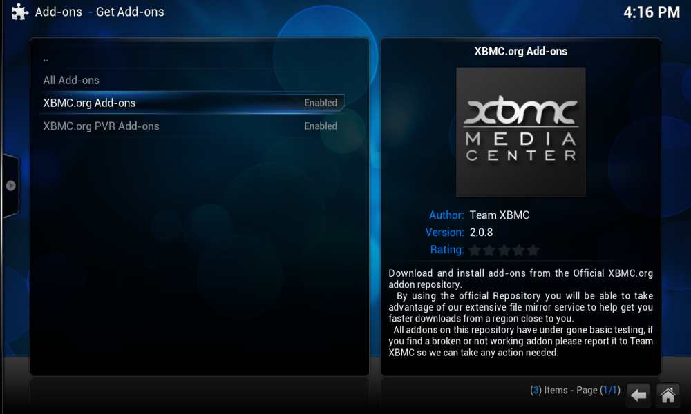 XBMC Add-ons Repository
